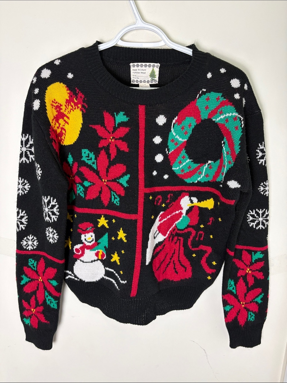 Vintage Holiday knit Graphic Crewneck Ugly Christmas Sweater
